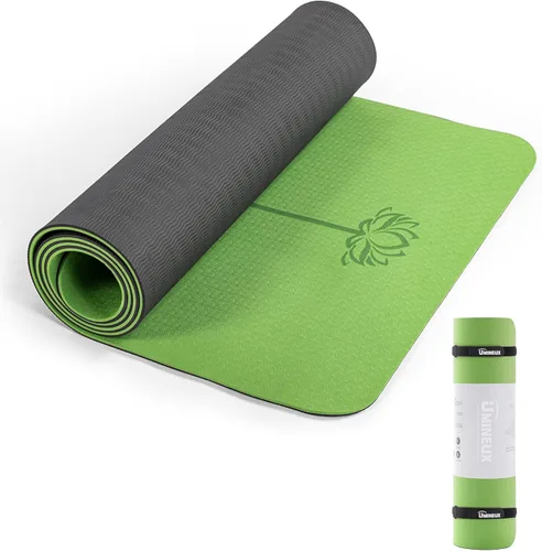 UMINEUX Esterilla de yoga extra gruesa de 1/3 y 2/5 pulgadas antideslizante para mujeres, respetuosa con el medio ambiente, tapete de ejercicio de