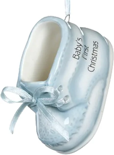 Miniatura 19 de Ganz Zapatos de bebé niña adornos personalizados rosa fechado 2023 botines de adorno de la primera Navidad para nuevos padres, nacimiento