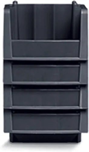 Miniatura 2 de Akro-Mils 30776 Contenedores de almacenamiento de plástico apilables económicos (18 pulgadas x 6-5/8 pulgadas x 7 pulgadas), color negro