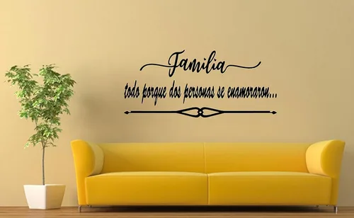 Miniatura 2 de byyoursidedecal Calcomanías de pared españolas decorativas para pared Familia Todo porque Mensajes textos biblicos decorativos españoles citas