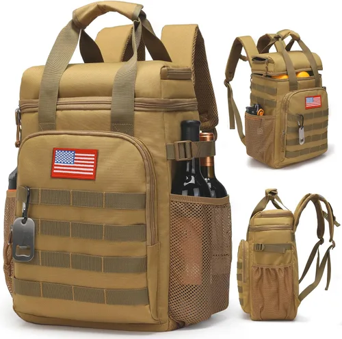 Miniatura 10 de Mochila térmica táctica, mochila de almuerzo para hombres y adultos, para trabajo con asa, mochila térmica suave aislada, impermeable, a prueba