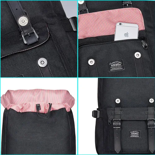 Miniatura 5 de KAUKKO Mochila para Laptop de Viaje al Aire Libre, Mochila de Fin de Semana, Mochila de Transporte, Mochila Diurna Elegante y Duradera, Mochila