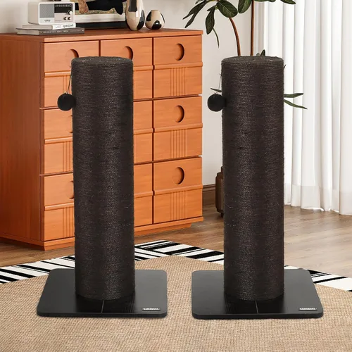 Miniatura 10 de KAMABOKO Rascador para gatos de 29.5 pulgadas, poste rascador de sisal natural de 7.5 pulgadas de diámetro ultra grande, resistente a los arañazos