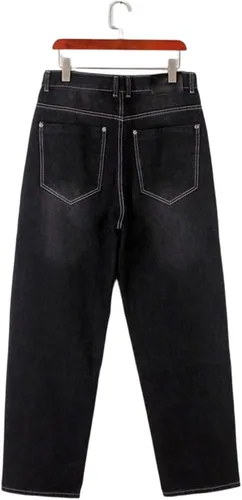 Miniatura 6 de Pantalones de mezclilla holgados Y2k para hombre, ajuste holgado, estilo hip hop, vintage, holgados, pantalones de mezclilla de moda para danza