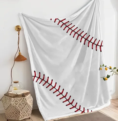 Miniatura 5 de Manta de béisbol súper suave para niños, manta de franela ligera y acogedora para niños y niñas, 40 x 50 pulgadas