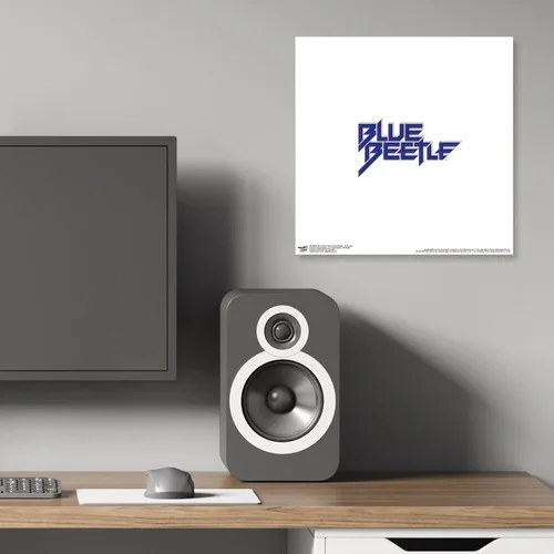 Miniatura 5 de Trends International Gallery Pops DC Comics Blue Beetle - Póster de pared con logotipo de texto, 12 x 12 pulgadas, versión de marco negro