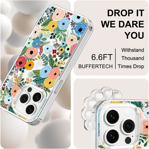 Miniatura 5 de MOSNOVO Funda para iPhone 13 Pro, [Buffertech protección contra caídas de grado militar de 6.6 pies] [Tecnología antidespegado] Diseño de funda