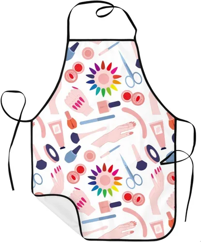 Miniatura 43 de Sigouyinei Delantales para mujeres con bolsillos, delantal para hombres, delantal adecuado para chefs camareros, técnicos de uñas para hornear