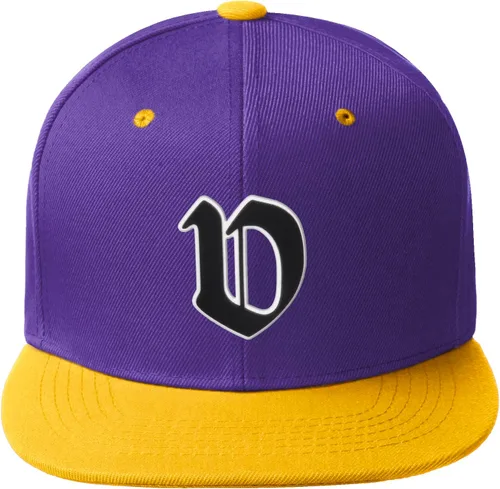 Miniatura 113 de Daxton Gorra clásica con visera de billete plano con letras del alfabeto inglés antiguo de la A a la Z
