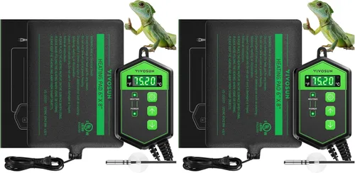 Miniatura 8 de VIVOSUN Alfombrilla térmica para reptiles de 6x8 pulgadas con termostato Combo para tanque debajo del terrario para tortugas, lagartos, ranas