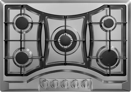 Miniatura 8 de Placa de cocina de gas de 30 pulgadas con 5 quemadores sellados, superficie de cocina empotrable de acero inoxidable, rejillas de hierro fundido