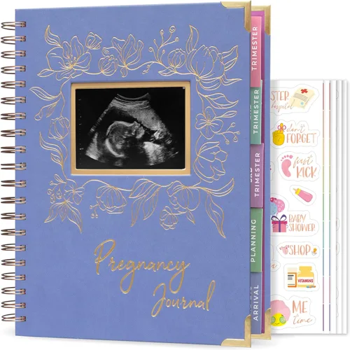 Miniatura 12 de Clever Fox Diario de embarazo y libro de recuerdos – Agenda de embarazo y cuaderno para futuras mamás – Recuerdo del bebé, regalo para madres