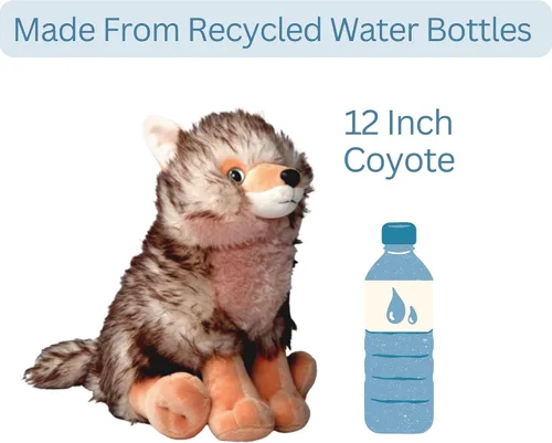 Miniatura 4 de The Petting Zoo Coyote - Animal de peluche, regalos para niños, animales salvajes del zoológico Onez, juguete de peluche de 12 pulgadas