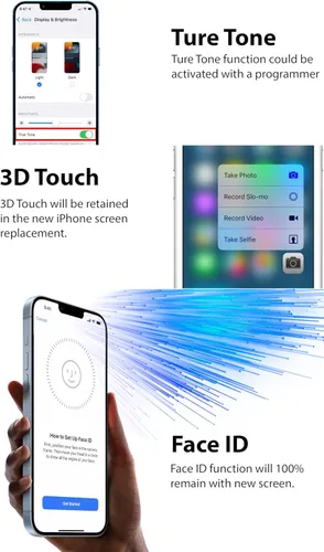 Miniatura 3 de Ayake Reemplazo de pantalla para iPhone 13 Pro Max, pantalla LCD FHD de 6.7 pulgadas y pantalla digitalizadora táctil, tono real programable, restos