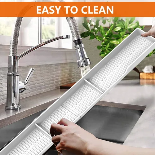 Miniatura 3 de AWOKE Estante superior para estufa de 30 pulgadas, estante magnético de material de silicona para la estufa, 3 particiones funcionales, organizador