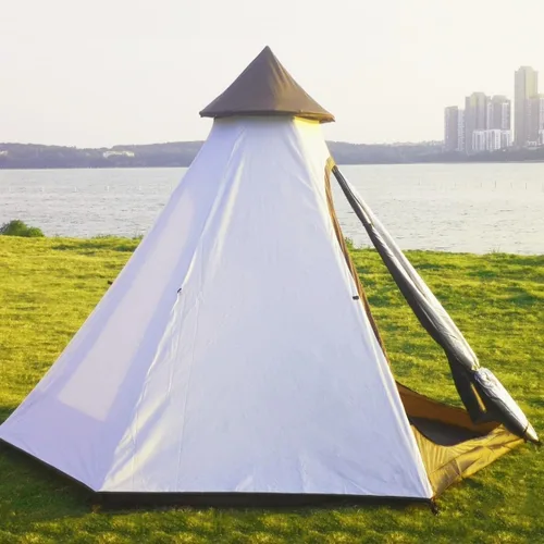 Miniatura 4 de Latourreg Tienda de campaña para exteriores de 4 estaciones, doble capa, 12 x 10 x 8 pies, tienda de campaña tipi impermeable para adultos