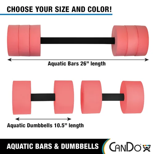 Miniatura 4 de CanDo Barras de natación acuáticas y mancuernas para aprender a nadar, hidroterapia, natación, aeróbicos acuáticos, rehabilitación, lecciones