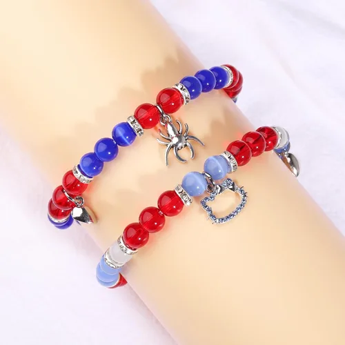 Miniatura 3 de Miss Pink Pulseras de la amistad de araña, pulseras a juego para parejas, mejores amigos, pulsera de gatito araña a juego, Halloween, Navidad