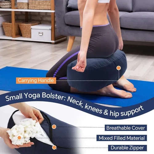 Miniatura 4 de MABOZOO Almohada de yoga de 2 piezas Azul