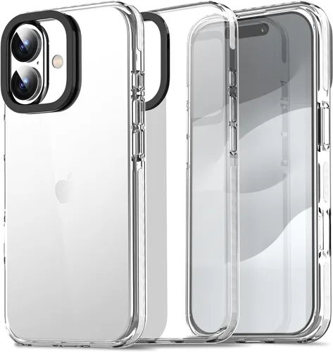 Miniatura 368 de AICase Funda protectora para iPhone 16 compatible con iPhone 16, delgada, ligera, transparente [no amarillenta] Diseño vibrante