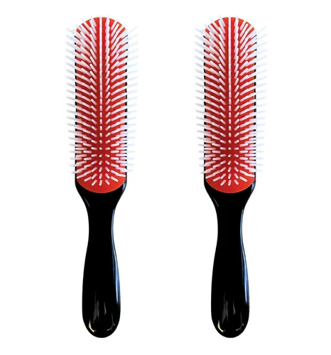 Miniatura 11 de MDSTYLE Cepillo para cabello rizado, grueso, ondulado y enrollado, definición de rizos, desenredante, peinado, secado por soplado, moldeador