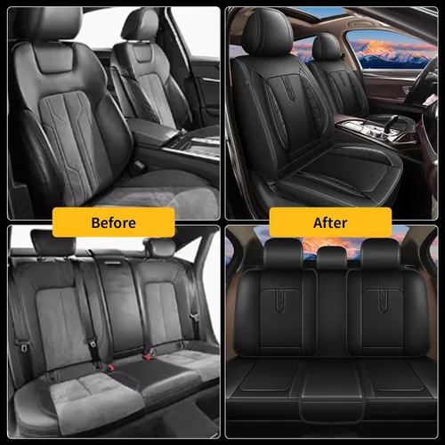 Miniatura 6 de AOMSAZTO Fundas de asiento de automóvil para Mazda CX-5 2013-2026, juego completo de fundas de asiento de automóvil de cuero, protector de asiento