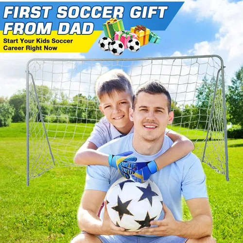 Miniatura 3 de Jalunth Guantes de Portero de Fútbol para Niños y Jóvenes, Guantes de Guardameta Jugador de Campo para Niños y Niñas, Palma de Látex Antideslizante