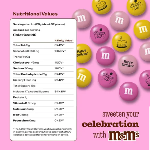 Miniatura 2 de M&M'S - Dulce de chocolate con leche para cumpleaños de 16 años, 5 libras de dulces a granel perfectos para regalos, cupcakes, recuerdos de fiesta