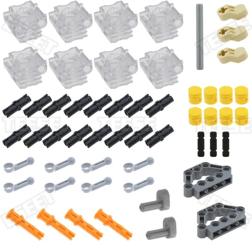 Miniatura 5 de TEESE 55pcs cigüeñal-motor-accesorios-kit con biela-cilindro- cabezal, compatible con piezas técnicas, para STEM-MOC-EV3-Proyecto-Bloques a granel