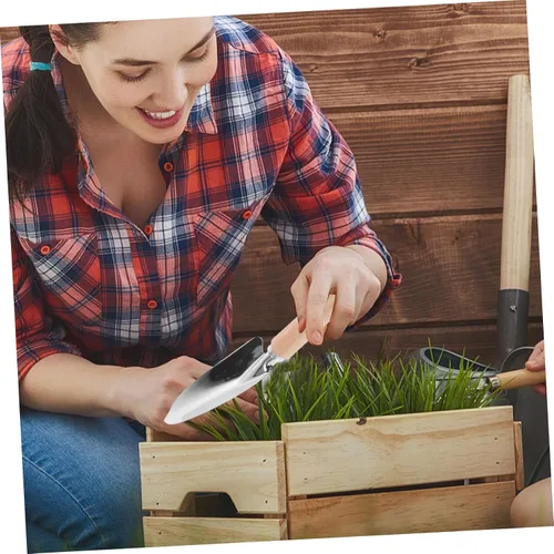 Miniatura 7 de Balacoo Juego de herramientas de mano de jardín ergonómico 2pcs pala de acero inoxidable para jardinería al aire libre e