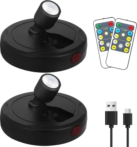 Miniatura 15 de Focos que funcionan con pilas, luz de imagen inalámbrica, iluminación de acento regulable, luces LED inalámbricas, luces adhesivas con control