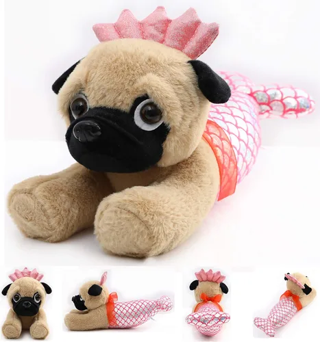 Miniatura 14 de Lindo animal de peluche de carlino para cosplay como cordero de oveja blanca, juguete suave para perro con disfraz de cordero de oveja, grandes