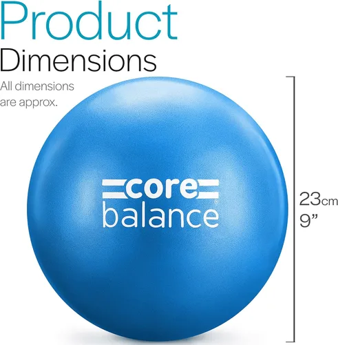 Miniatura 6 de Core Balance Pelota de pilates antiestallido de 9 pulgadas, mini pelota de ejercicio para yoga, barras, estiramiento y entrenamiento de estabilidad