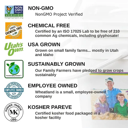 Miniatura 3 de Avena en hojuelas, cubo de 10 libras, probada en laboratorio sin químicos, NO-OGM, Certificado Kosher, suministro de alimentos de emergencia, vida
