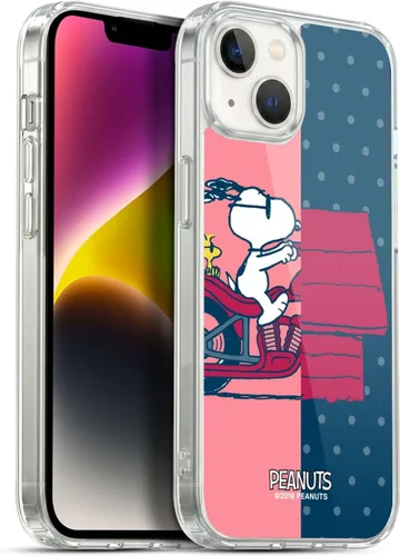 Miniatura 100 de Head Case Designs Funda de gel con licencia oficial de Peanuts Snoopy & Woodstock Halfs and Laughs [protección de grado militar] compatible