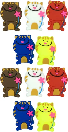 Amortiguadores de vibraciones de raqueta de tenis (11/30 paquetes) Amortiguadores de choque de raqueta de tenis con forma de dibujos animados