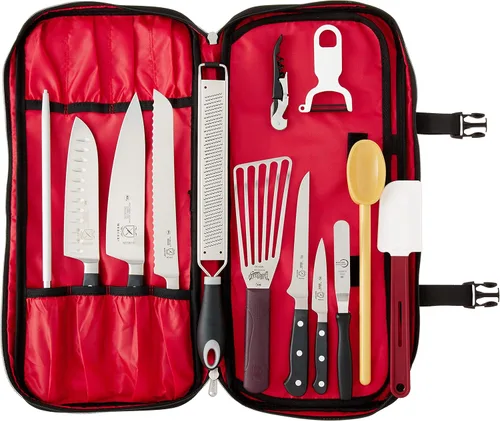 Miniatura 8 de Mercer Culinary Juego de cuchillos forjados Renaissance de 10 piezas, Negro