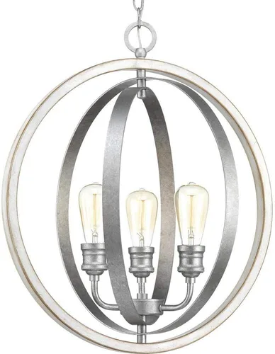 Miniatura 6 de Progress Lighting P500093-143 Conestee - Colgante de tres luces, color negro