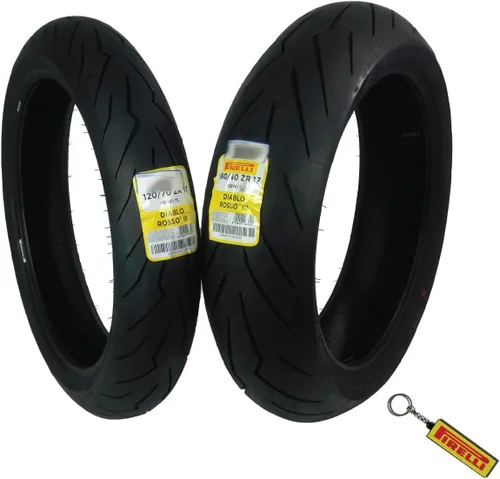 Miniatura 14 de Pirelli Diablo Rosso III 110/70ZR17 54W - Neumático delantero de motocicleta de alto rendimiento, duradero y confiable para bicicletas deportivas