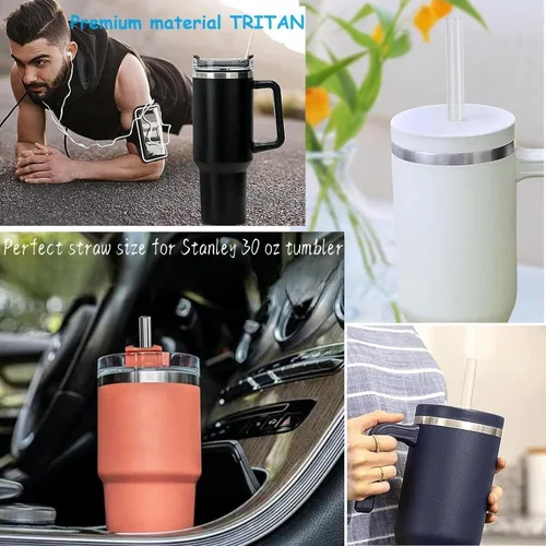 Miniatura 5 de Pajita para vaso Stanley Cup 30OZ Pajita de repuesto para vaso Stanley de 30oz Pajitas reutilizables para vaso Stanley de 30 OZ Pack de 6