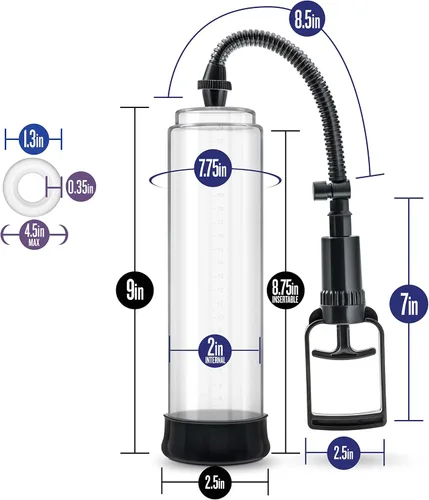 Miniatura 3 de Blush Performance VX3 - Bomba de mejora masculina de 9.3 pulgadas para hombres, dispositivo de ampliación de pene transparente, mango avanzado