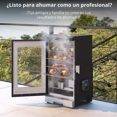 Miniatura 2 de EAST OAK Ahumador eléctrico de 30 pulgadas para exteriores Humos hasta 6 veces más largos en una sola carga Cargador de virutas lateral