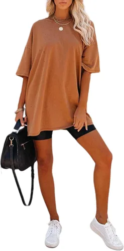 Miniatura 5 de Remidoo Camiseta casual de manga corta con cuello redondo y manga corta para mujer
