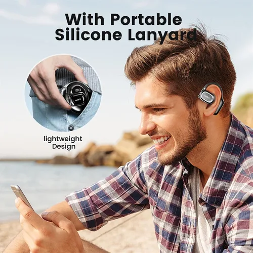 Miniatura 2 de Auriculares sobre la oreja, auriculares Bluetooth 5.4 deportivos con pantalla LED, auriculares inalámbricos Bluetooth de 30 a 40 horas