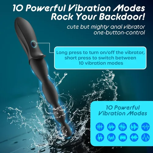 Miniatura 4 de Enchufe anal vibratorio para principiantes, juguete sexual para adultos, para hombres, mujeres, parejas, masajeador de próstata de silicona flexible