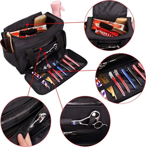 Miniatura 3 de Bolsa de peluquería para peluquería Solon, bolsa de herramientas de maquillaje, cosméticos, bolso portátil, estilista y artista de belleza, bolsa