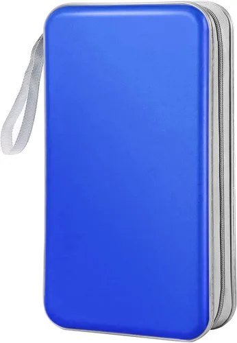 Miniatura 13 de Funda Cartera para CD, capacidad para 80 DVD VCD medios Blu-ray, estuche cartera soporte organizador de almacenamiento (verde oscuro)
