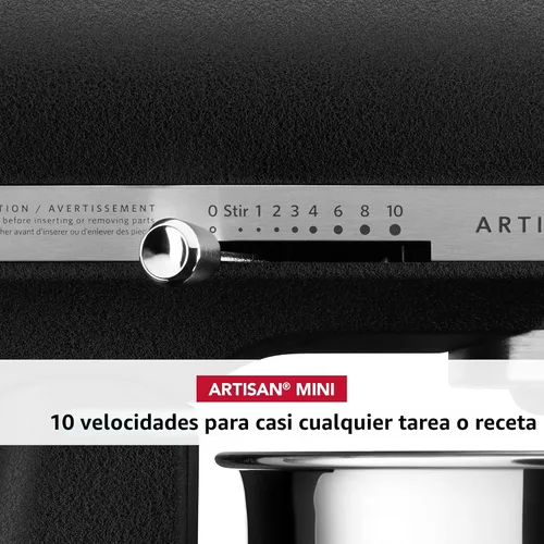 Miniatura 5 de KitchenAid Artisan Mini Batidora de Pie con Cabezal Inclinable de 3.5 Cuartos - KSM3316X - Negro Hierro Fundido Imperial Black