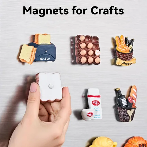 Miniatura 4 de SMARTAKE 45 piezas de imanes para refrigerador, imanes pequeños redondos de 6x2mm para nevera, imanes de neodimio premium multiusos para oficina