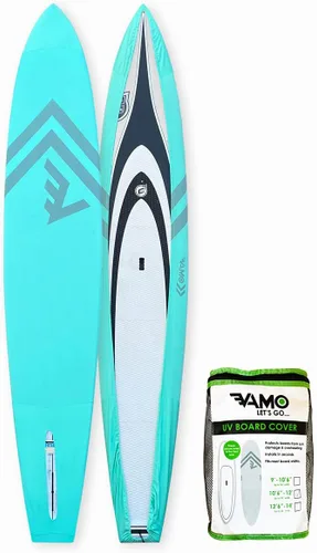 Miniatura 7 de VAMO Stand Up Paddleboard elástico en 4 direcciones, cubierta de tabla UV para remos, kayaks y tablas de surf (tabla de remo no incluida)